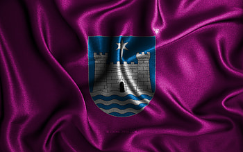 Gandia flag, , silk wavy flags, spanish cities, Day of Gandia, Flag of Gandia, fabric flags, 3D art, Gandia, cities of Spain, Gandia 3D flag HD wallpaper