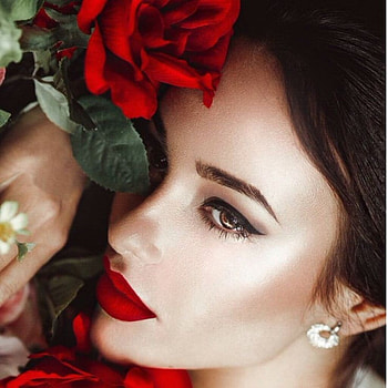 ღ, Flowers, Woman, Face, Beauty HD wallpaper