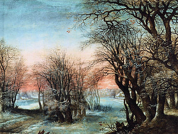 winter lays on the land, winter, snow, trees, paths, houses, pinksky HD wallpaper