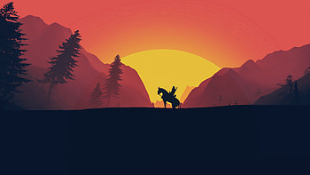 The Witcher 3 Wild Hunt Geralt Of Rivia Minimal Art, the-witcher-3, games, ps4-games, xbox-games, pc-games, minimalism, minimalist HD wallpaper
