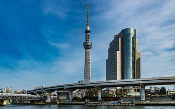 Tokyo Tower, television tower, Tokyo cityscape, bridge, landmark, Minato, Tokyo, Japan HD wallpaper