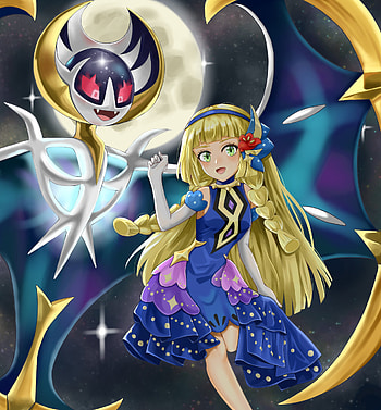 ArtStation Lillie, Lunala HD phone wallpaper