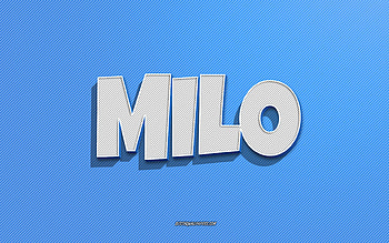 Milo, blue lines background, with names, Milo name, male names, Milo greeting card, line art, with Milo name HD wallpaper