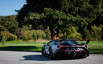 Nature, Lamborghini, Cars, Back View, Rear View, Supercar, Veneno HD wallpaper