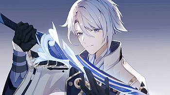 White Hair Kamisato Ayato Genshin Impact HD wallpaper