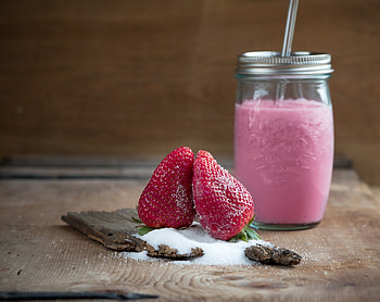 Food, Strawberry, Milk, Sugar HD wallpaper