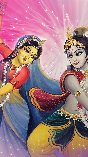 Radha Krishna , Beautiful Background, dance HD phone wallpaper