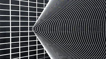 White Geometric Cone Volume Lines Abstract HD wallpaper