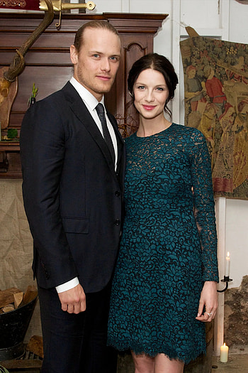 Sam Heughan, Caitriona Balfe interview, Outlander online, TV show HD phone wallpaper