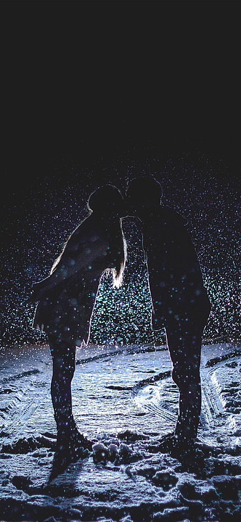 Dark kiss love, , Couple's romance, Intimate atmosphere HD phone wallpaper