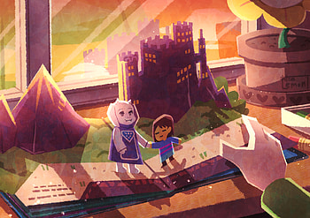Undertale : Toriel & Frisk's Heartwarming Journey, Toriel (Undertale), Frisk (Undertale), video game, Undertale HD wallpaper