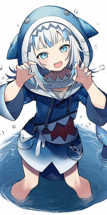 Gawr Gura, human_body, mouth HD phone wallpaper