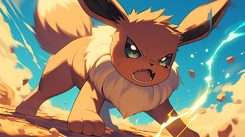 Raging Eevee: Adventure, Anime, Pokemon, Eevee (Pokémon), Rage Anime HD wallpaper