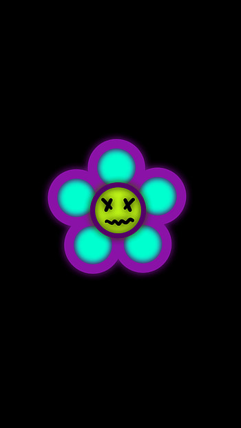 color flower, neon HD phone wallpaper