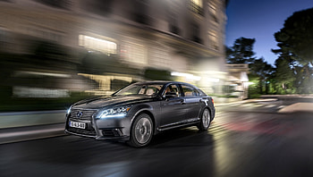 lexus ls, building, road, lexus, city HD wallpaper
