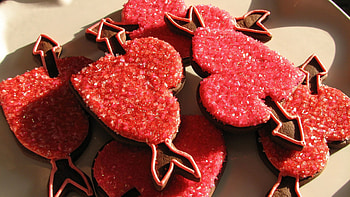 Food, Hearts, Cookies, Arrows HD wallpaper