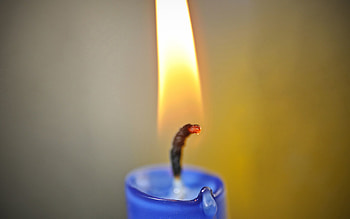 Fire, Macro, Flame, Candle, Wick HD wallpaper