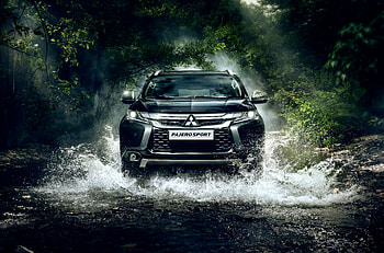 Rivers, Mitsubishi, Cars, Front View, Pajero HD wallpaper