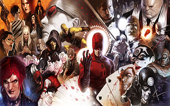 DareDevil, team, fighting, comic, marvel HD wallpaper