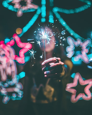 Holidays, Glare, Shine, Hand, Sparks, Brilliance, Neon, Sparkler HD phone wallpaper