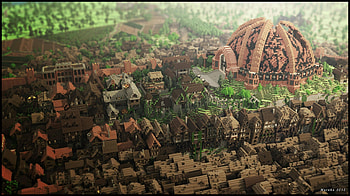 Game of Thrones Â· TV Series Â· westeros Â· Minecraft cube map HD wallpaper